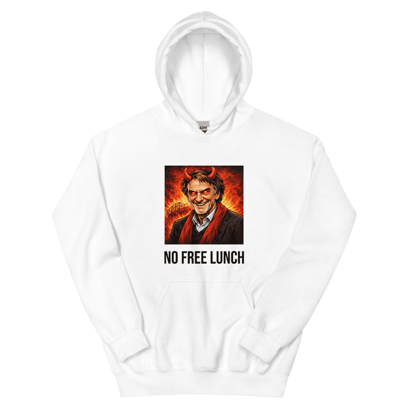 No Free Lunch White Hoodie